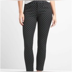 GAP Black and White Diamond Patterned Skinny Pant Cotton Women’s 4 Office